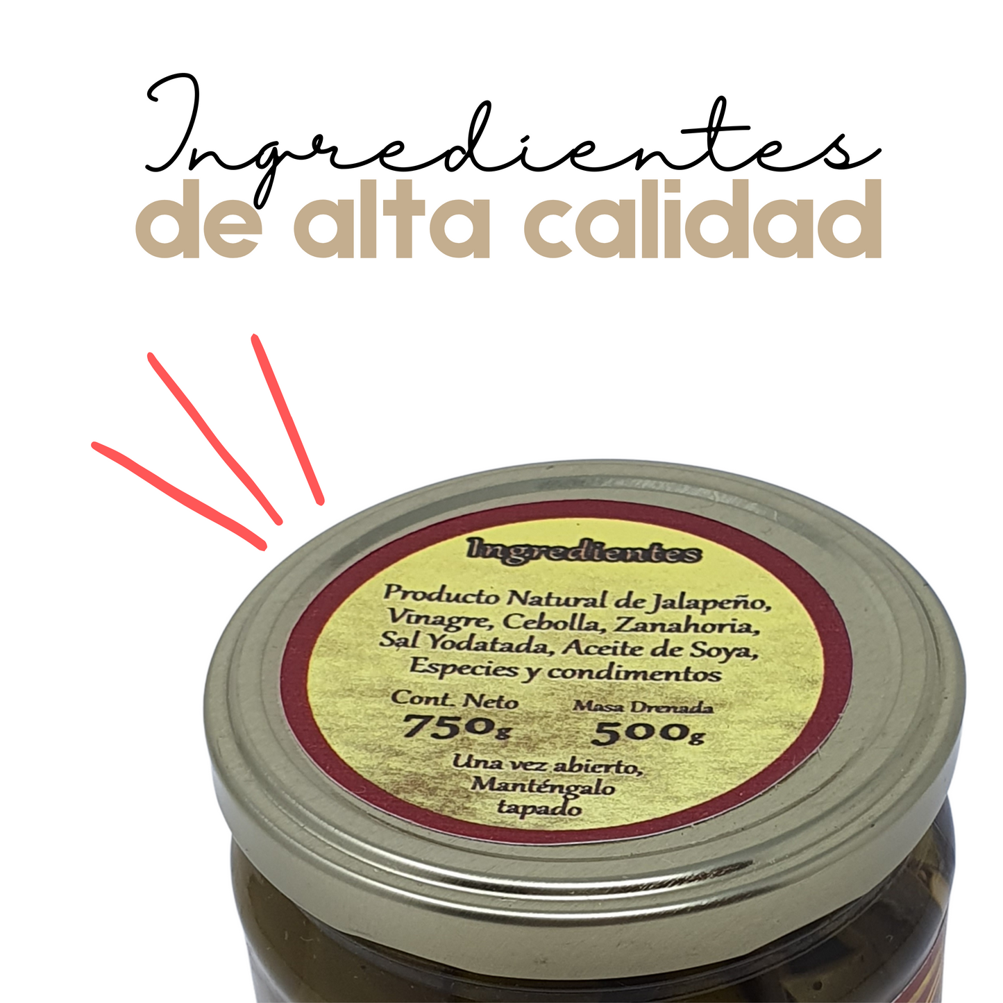 Jalapeño en Escabeche | Rajas | Gourmet | Tradicional | 3 frascos | Mexpofood