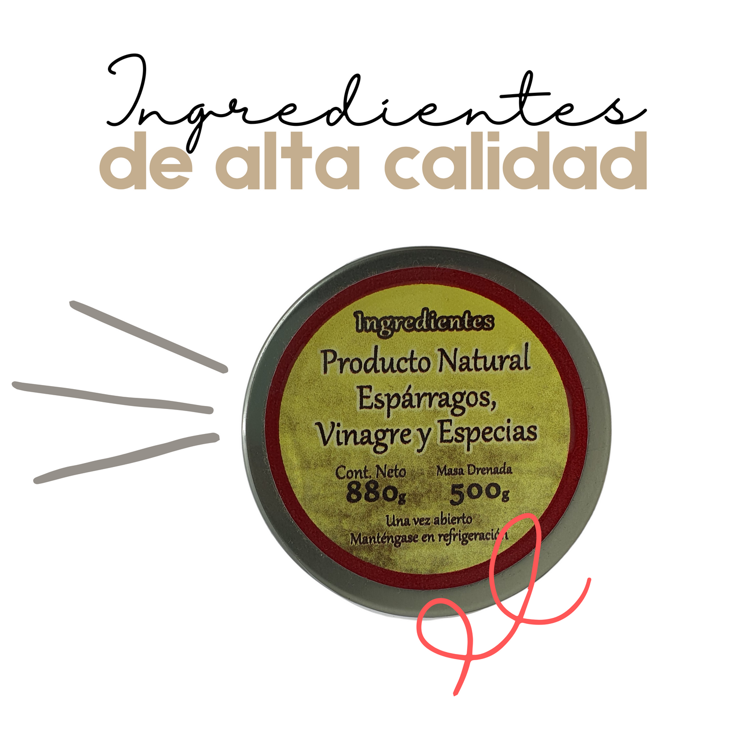 Espárragos en Vinagre | Gourmet | Artesanal | 3 frascos | Mexpofood
