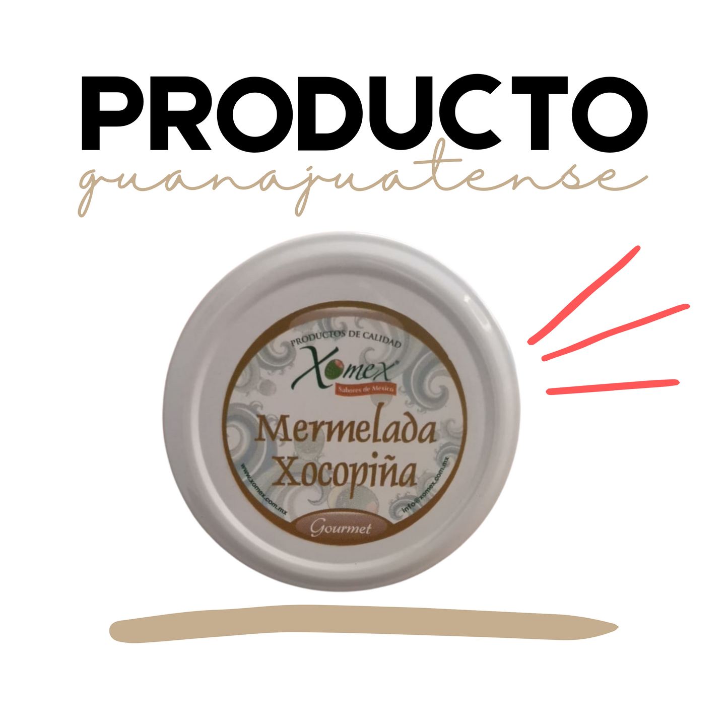 Mermelada de Xocopiña | Xoconostle y Piña | 100% natural | 900g | Mexpofood