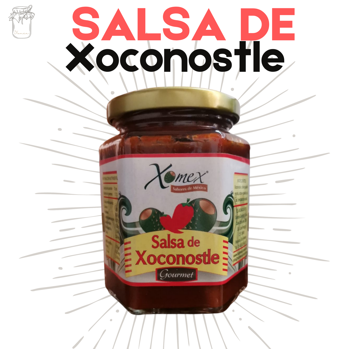 Salsa de Xoconostle | Xoconostle Fruit | 100% natural | 260g | Mexpofood