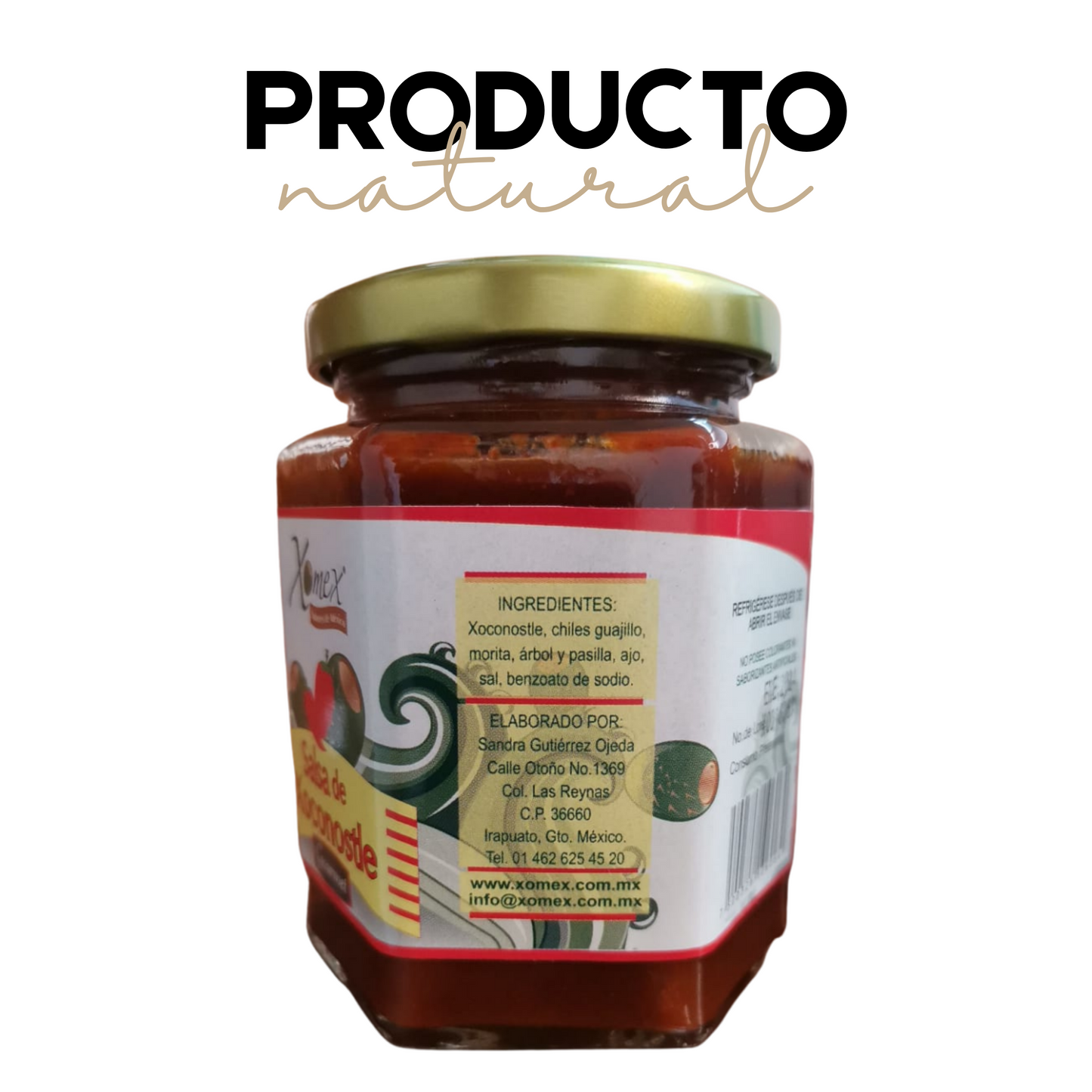 Salsa de Xoconostle | Xoconostle Fruit | 100% natural | 3 frascos | Mexpofood