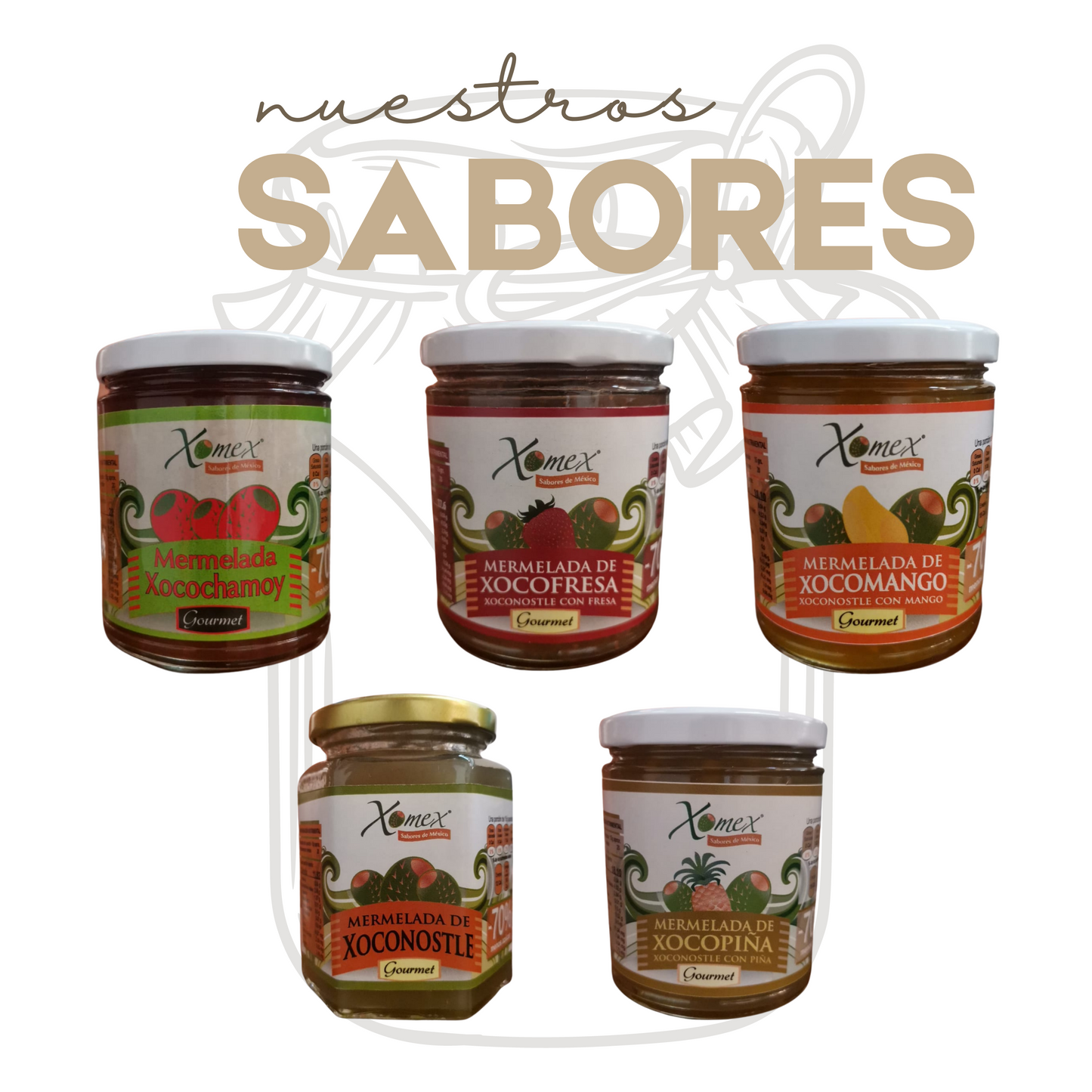 Mermelada de Xocomango | Xoconostle y Mango | 100% natural | 900g | Mexpofood