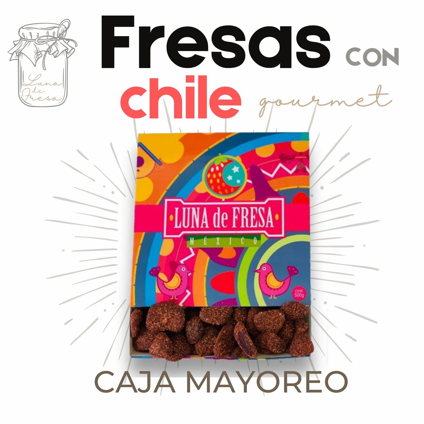 Fresas con chamoy | 500g | gourmet | Mayoreo | Mexpofood