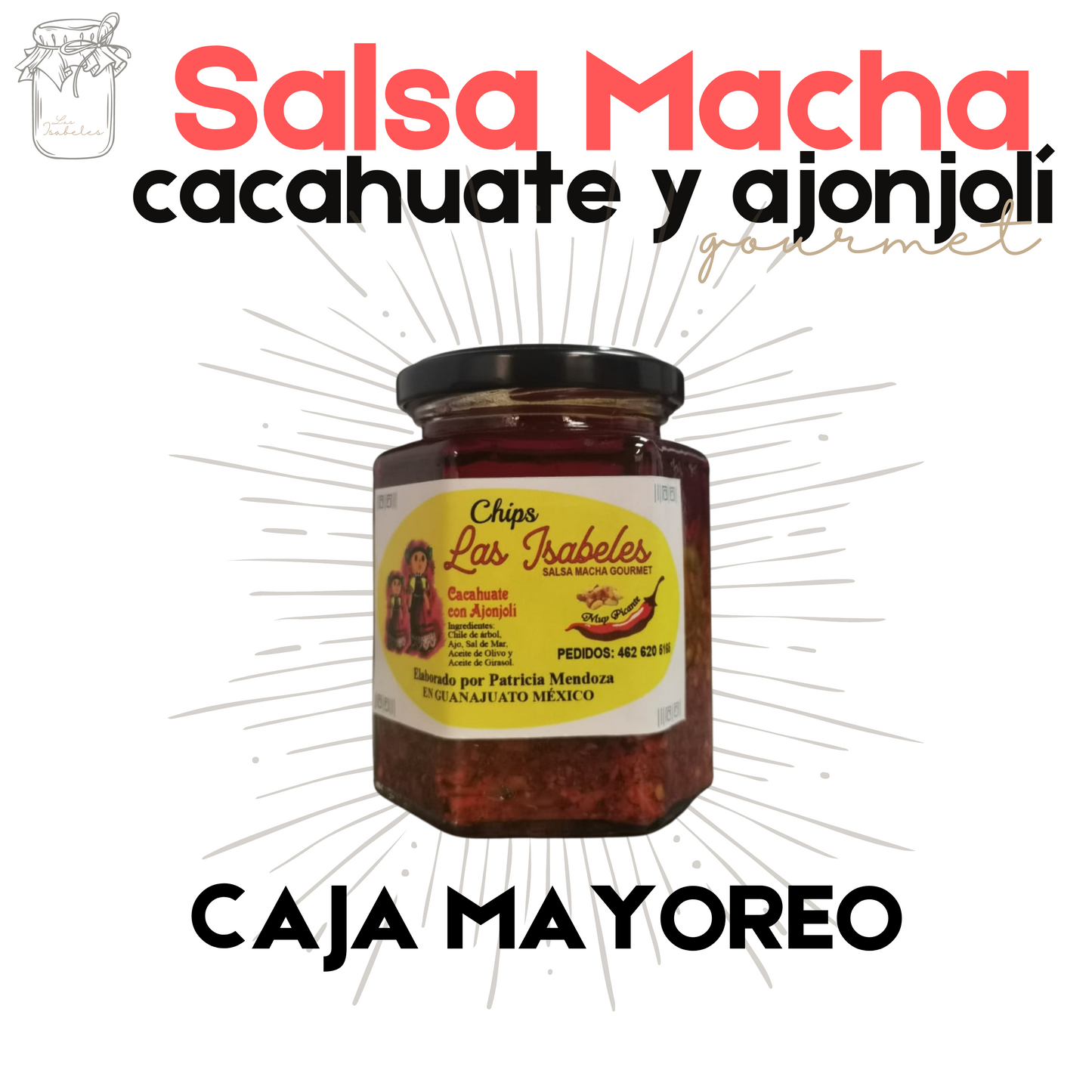 Salsa Macha | Cacahuate y Ajonjolí | Gourmet | Antojitos mexicanos