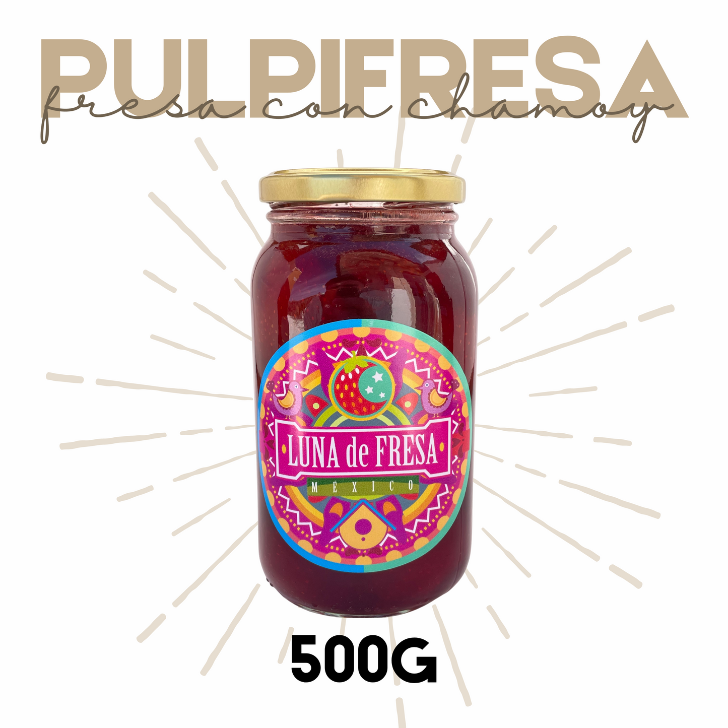 Pulpifresa | Mermelada de Fresa y Chamoy | 500g | Gourmet | Mexpofood