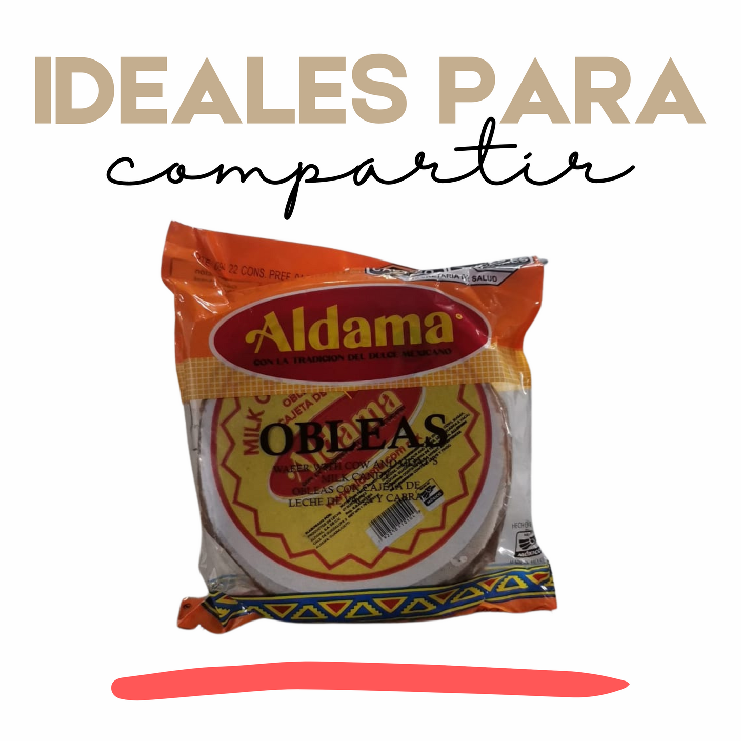 Obleas Con Cajeta | 4 Pack | 250g | Mexpofood