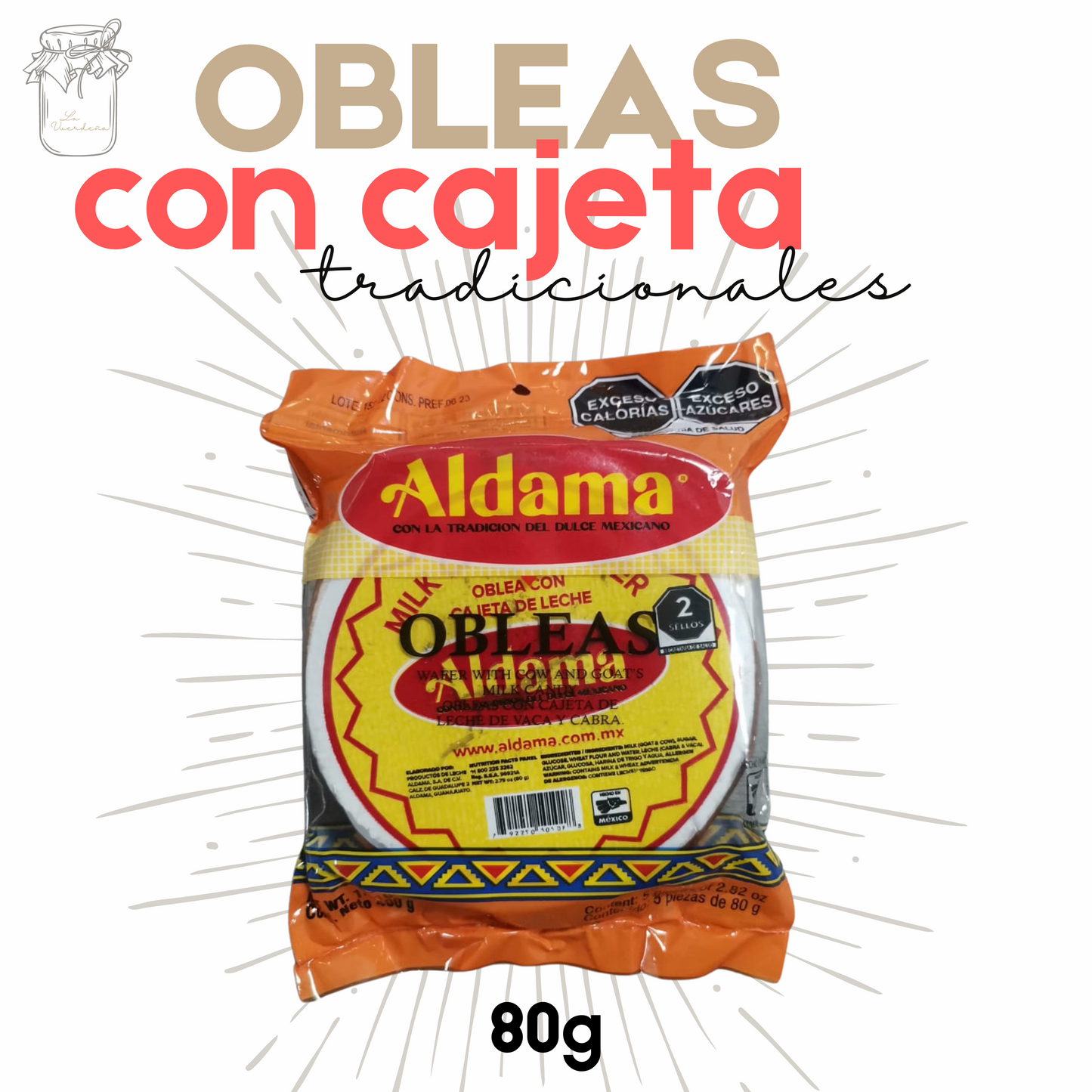 Obleas Con Cajeta | Dulce De Leche | 4pack | Mexpofood