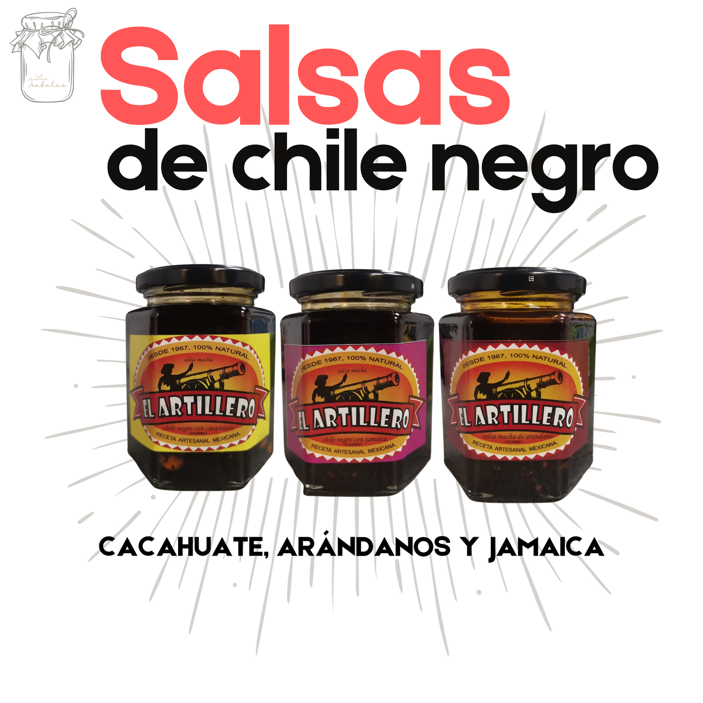 Salsas de chile negro | Cacahuate | Jamaica | Arándanos | Artesanal | Salsas Tradicionales | Mexpofood