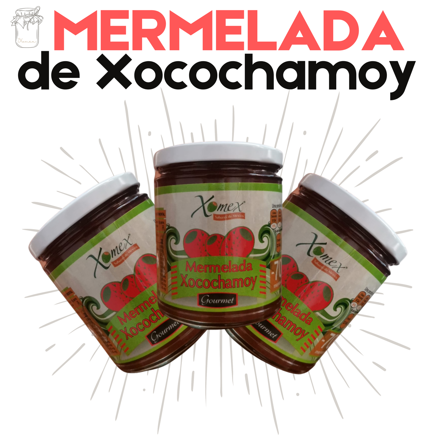 Mermelada de Xocochamoy | Xoconostle y Chamoy | 100% natural | 900g | Mexpofood