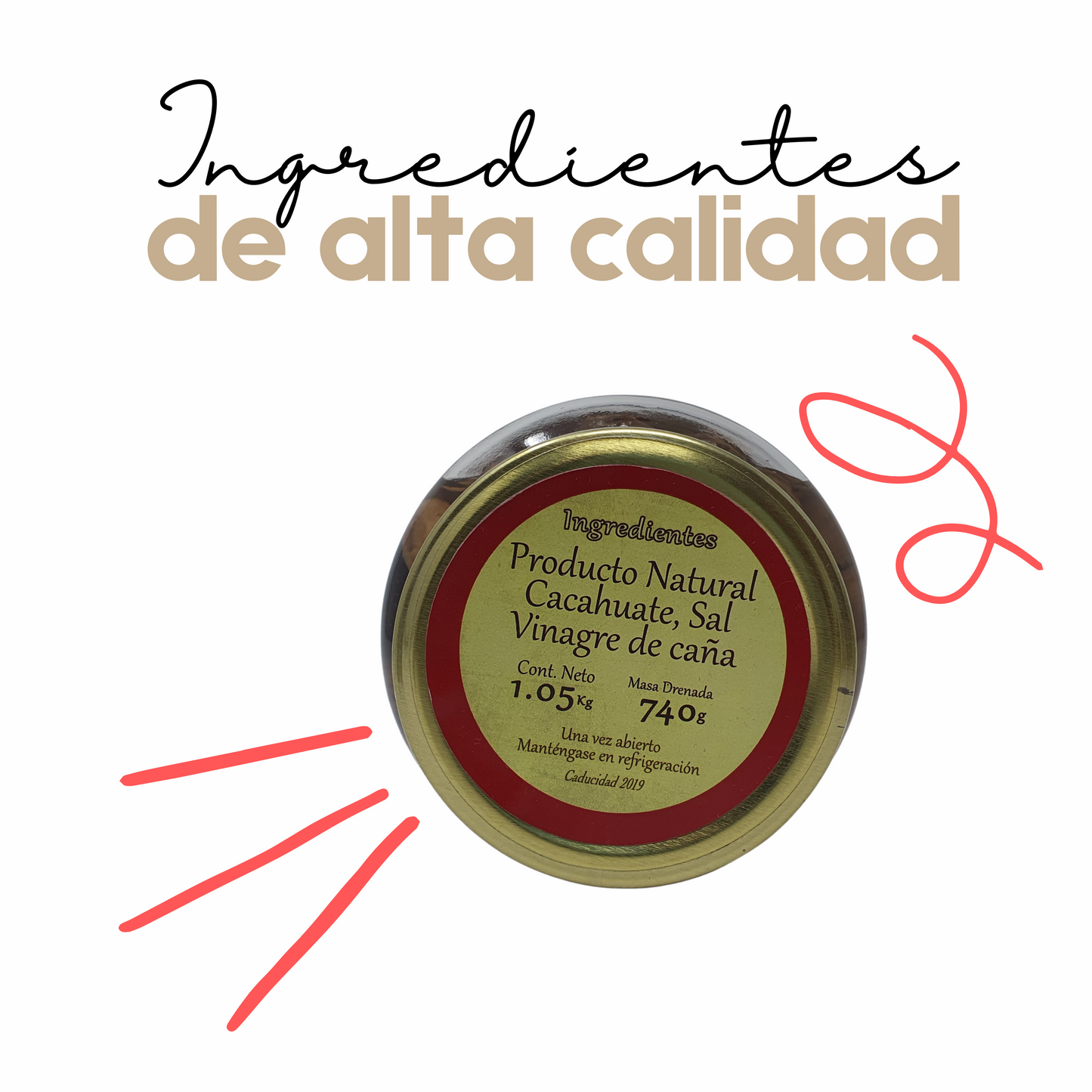 Cacahuates en Vinagre | Con Cáscara | 1 kg | Gourmet | Tradicional | Mexpofood