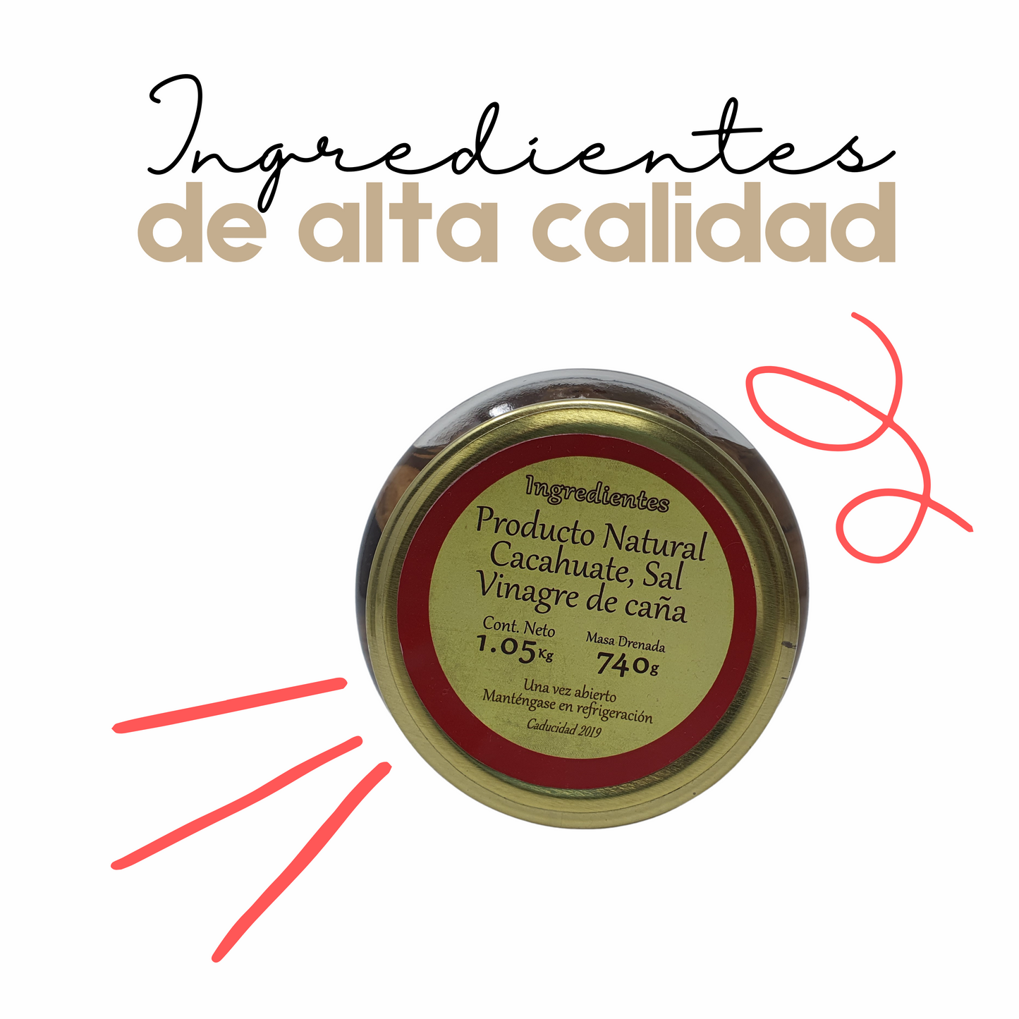 Cacahuates en Vinagre | Con Cáscara | 12 frascos | Gourmet | Tradicional | Mexpofood