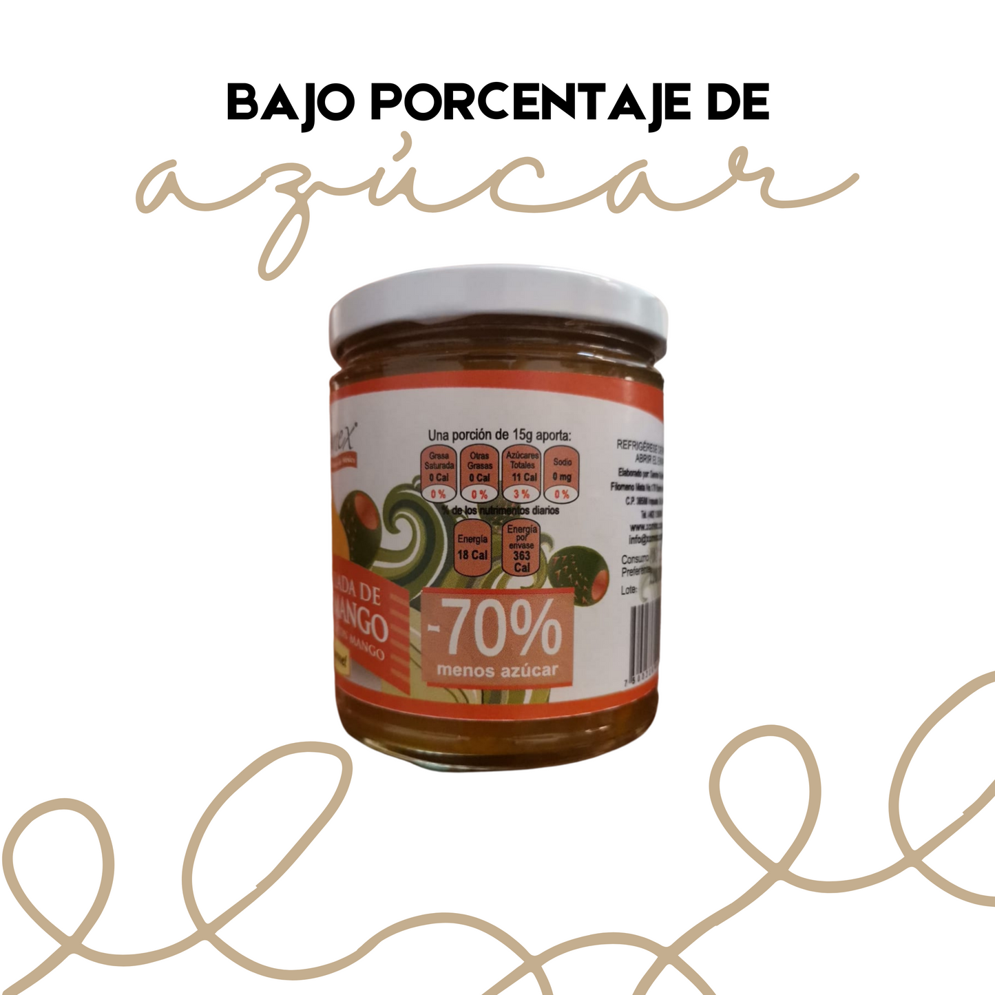 Mermelada de Xocomango | Xoconostle y Mango | 100% natural | 900g | Mexpofood