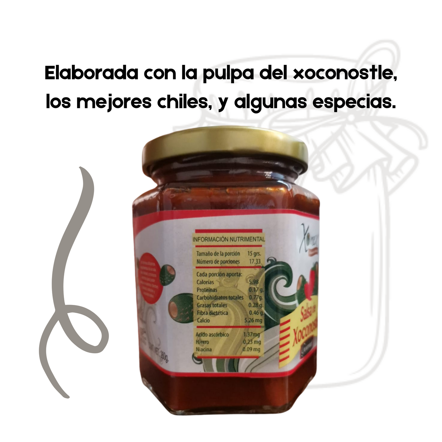 Salsa de Xoconostle | Xoconostle Fruit | 100% natural | 260g | Mexpofood