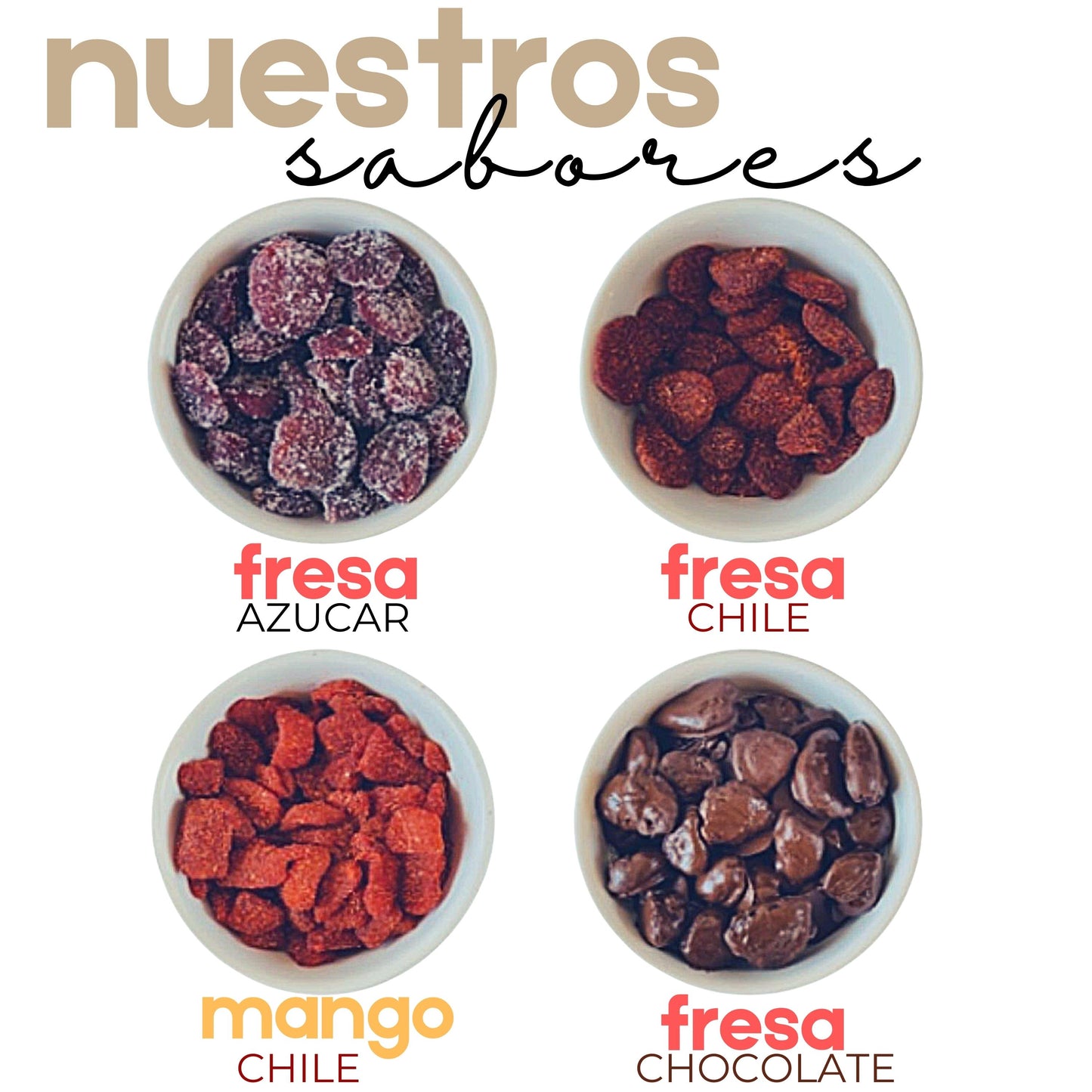 Fresas con azúcar | Caja mayoreo 18 pzs | 250grs | Cristalizadas | Mexpofood