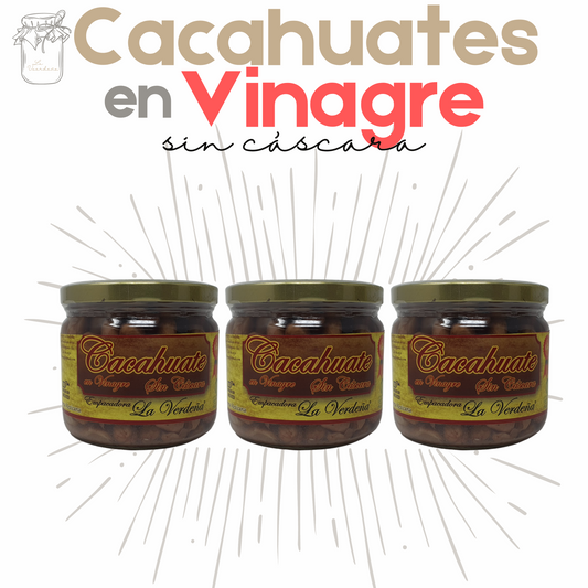 Cacahuates en Vinagre | Sin Cáscara | 900 grs | Gourmet | Tradicional | Mexpofood