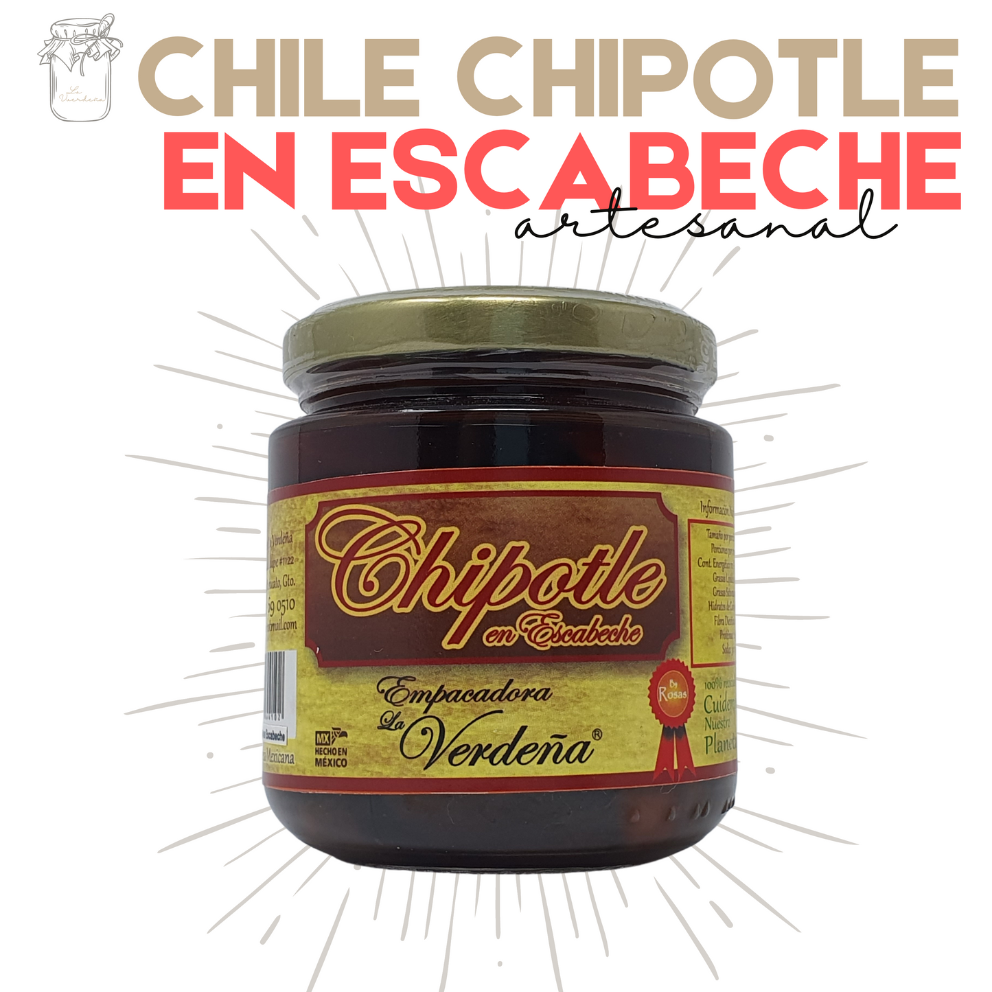 Chipotle en Escabeche | Chile Chipotle | Gourmet | Artesanal | Mexpofood