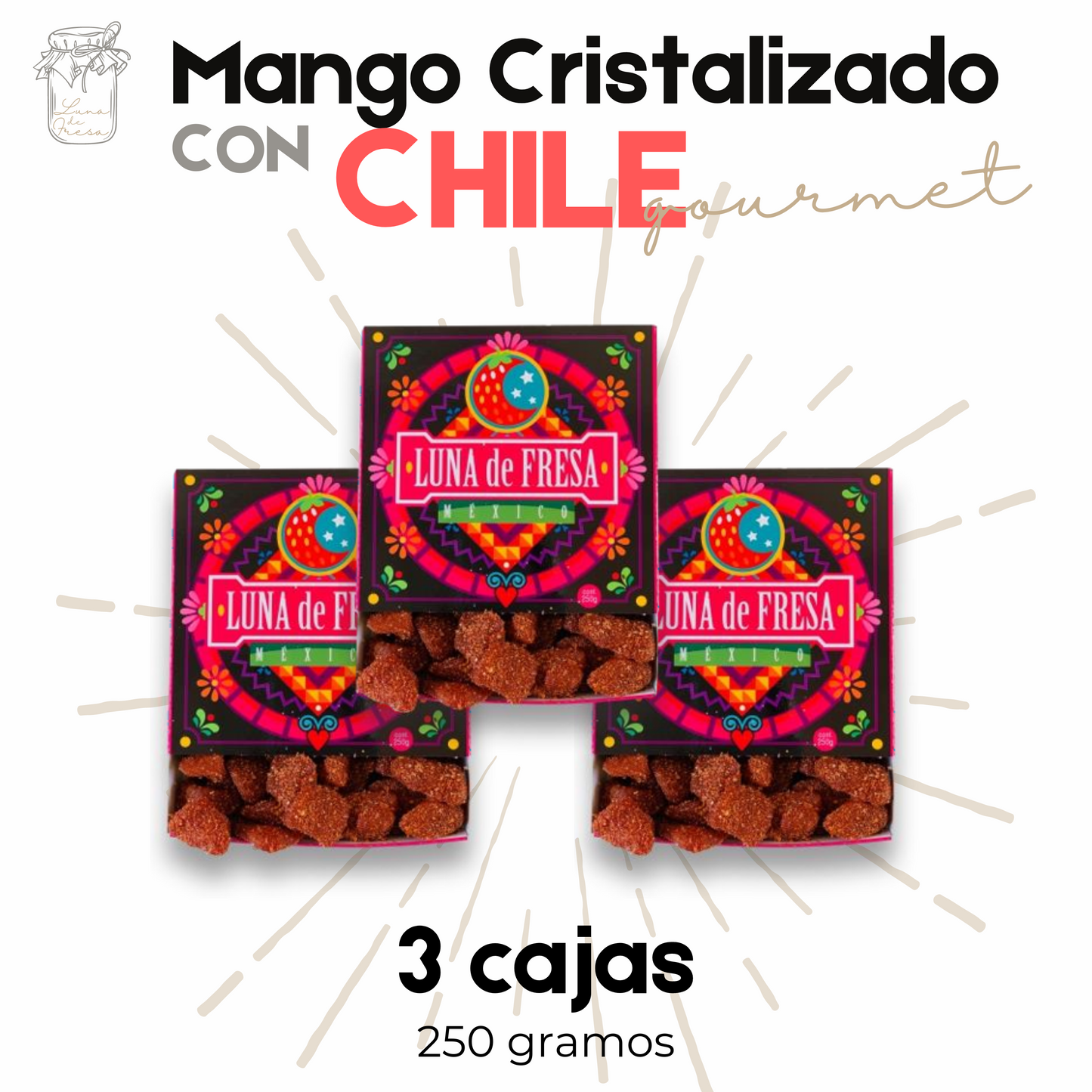 Mango con Chile | Gourmet | Chamoy | 750g | Mexpofood
