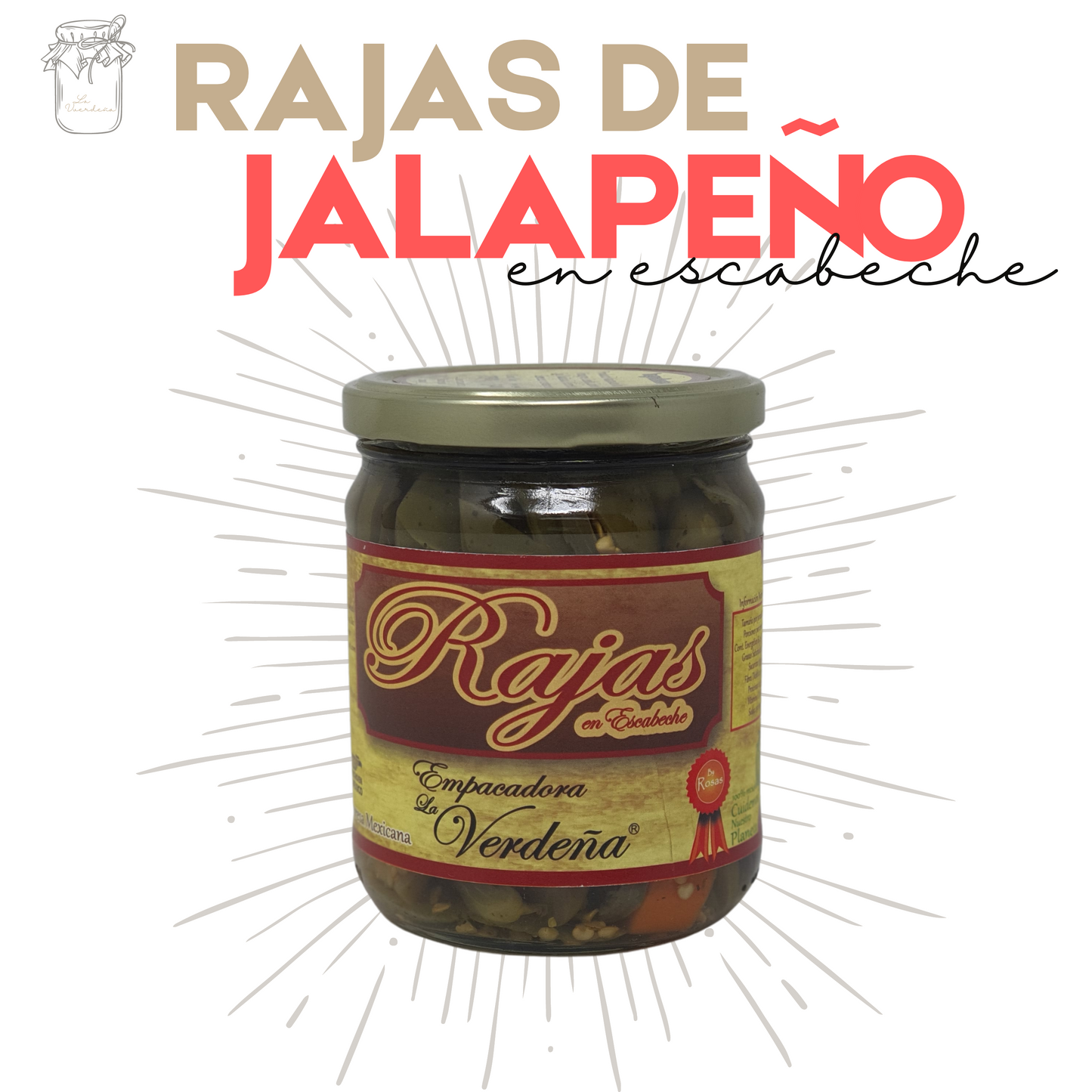 Jalapeño en Escabeche | Rajas | Gourmet | Tradicional | Mexpofood