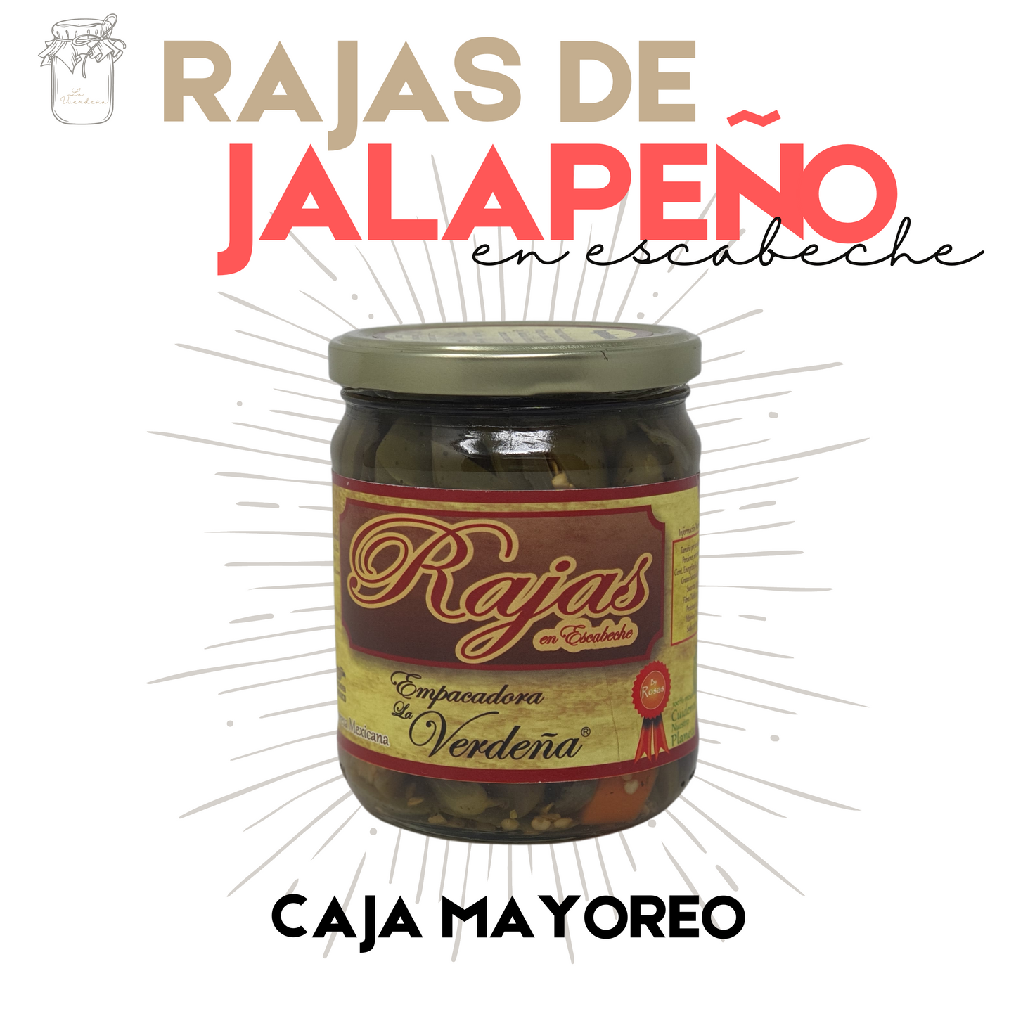Jalapeño en Escabeche | Rajas | Gourmet | Tradicional | Caja Mayoreo | Mexpofood