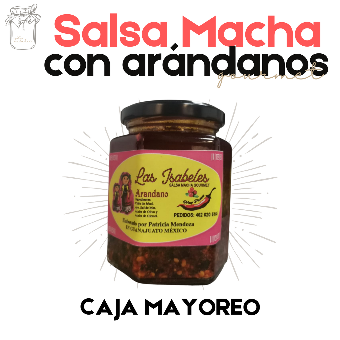 Salsa Macha con Arándanos | Caja Mayoreo | Gourmet | Antojitos mexicanos