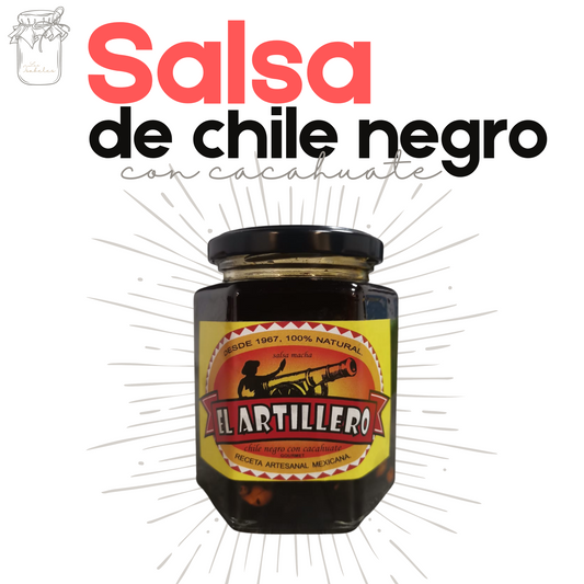 Salsa de Chile Negro | Con Cacahuate | Artesanal | Salsas Tradicionales | 250g | Mexpofood