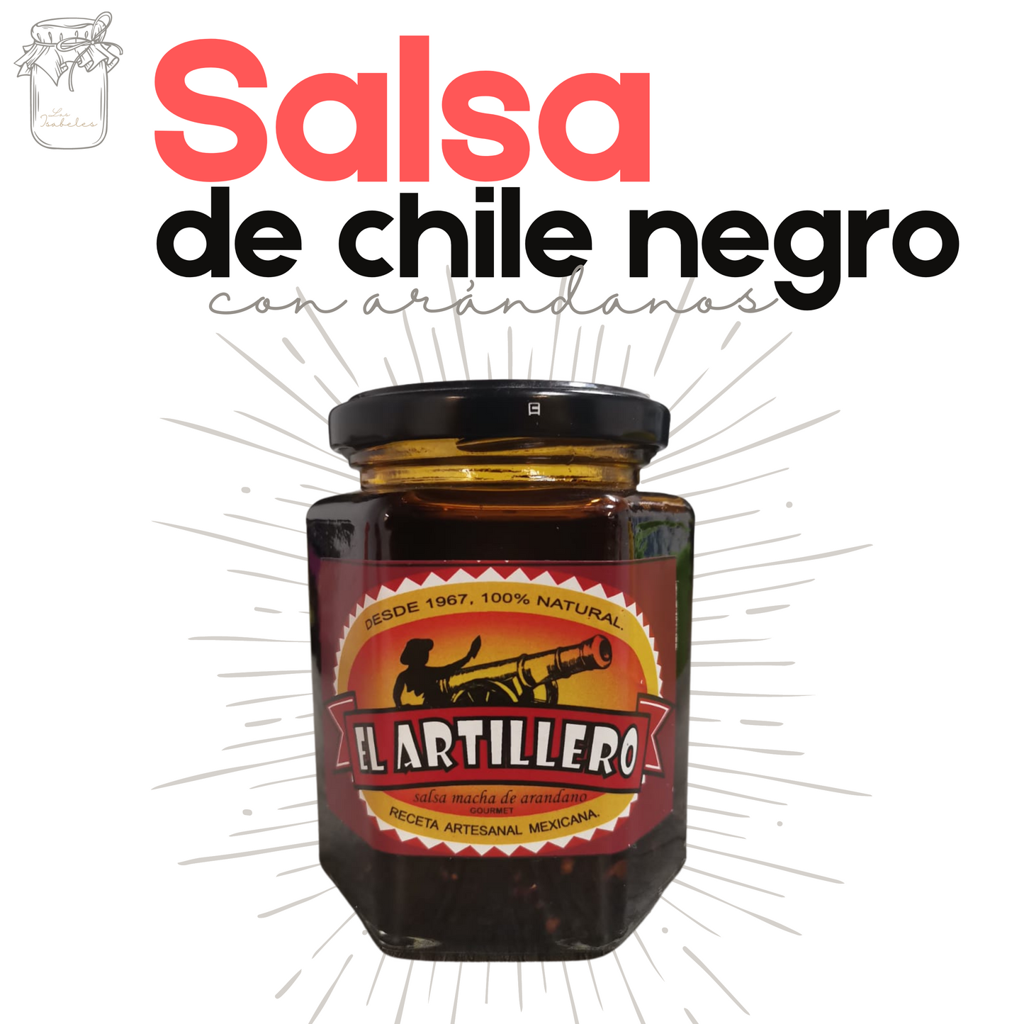Salsa de Chile Negro | Con Arándanos | Artesanal | Salsas Tradicionales | 250g | Mexpofood