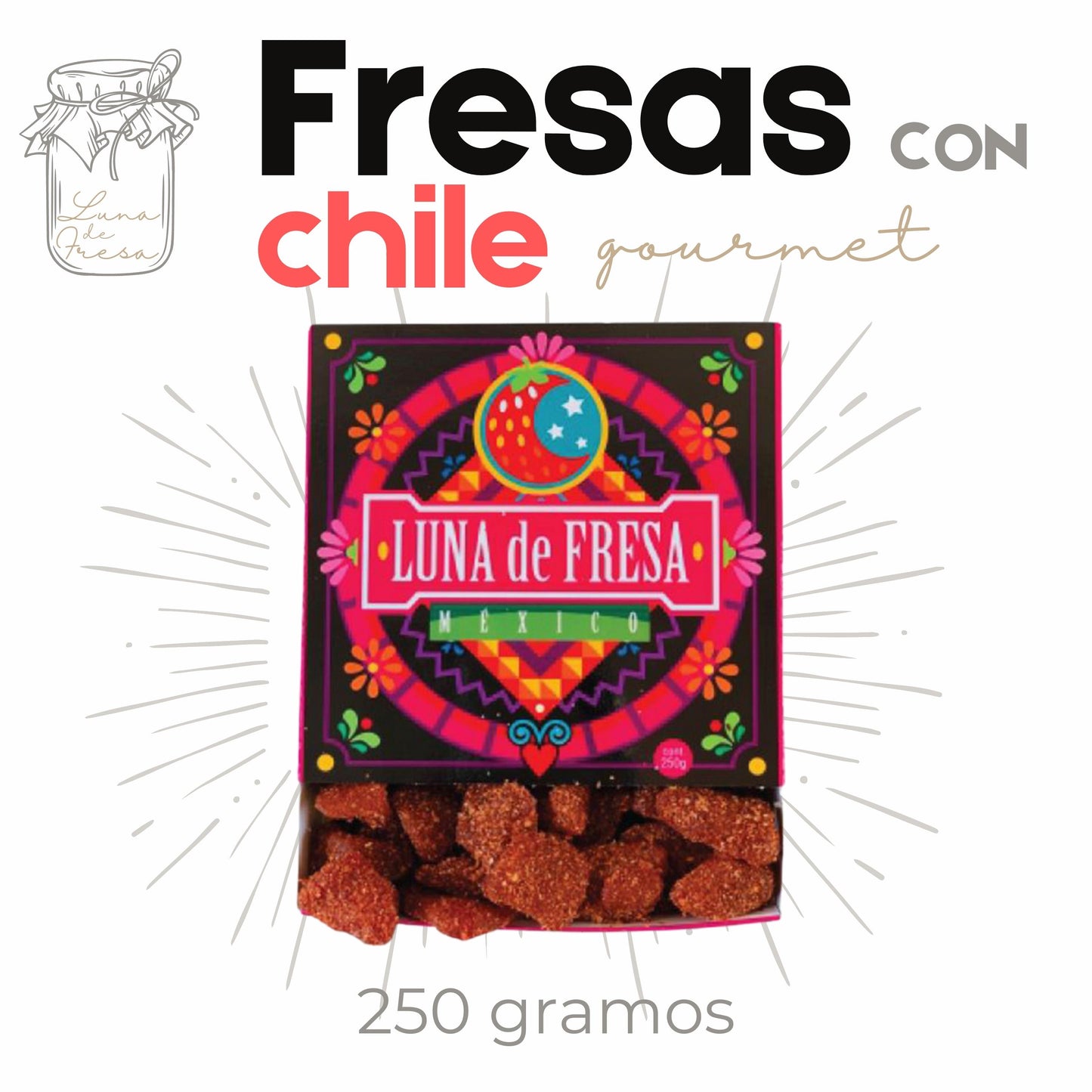 Fresas Con Chile | gourmet | chamoy | 250g | Mexpofood